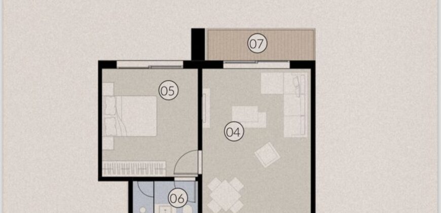 Silversands ، Water Chalet، 1 bed ، Second floor، Prime location